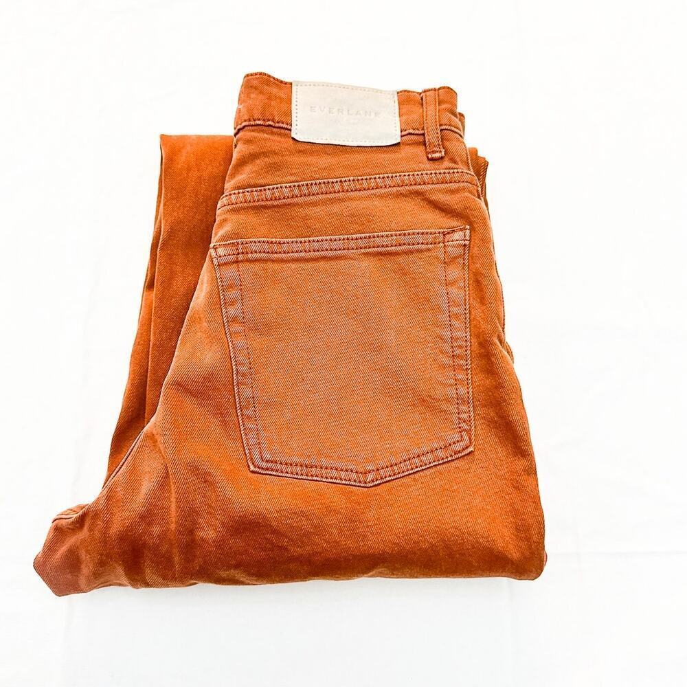 Everlane The Way-High Jean Organic Cotton Denim Jeans Zip Fly Brown Size 25